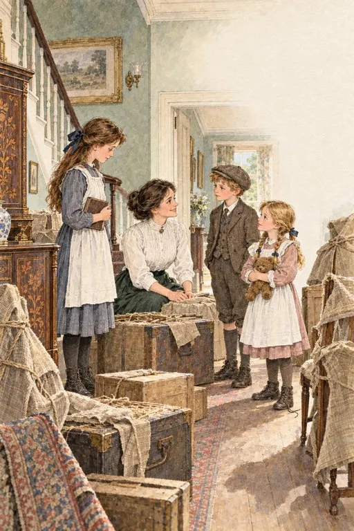 Illustration from page 4 of The Railway Children: A Retelling for Curious Readers