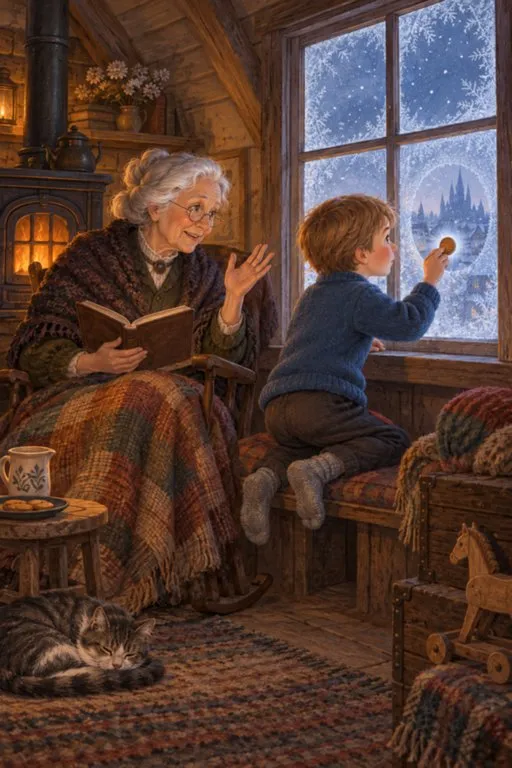 Illustration from page 4 of The Snow Queen: A Retelling for Curious Readers