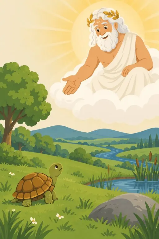 Illustration from page 3 of The Tortoise and the Ducks: A Gentle Retelling