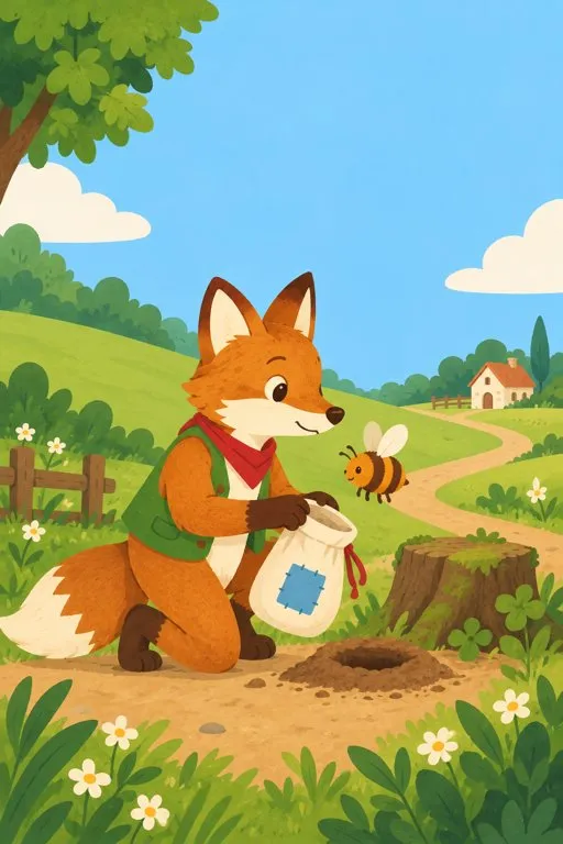 Illustration from page 2 of The Travels of a Fox: A Gentle Retelling