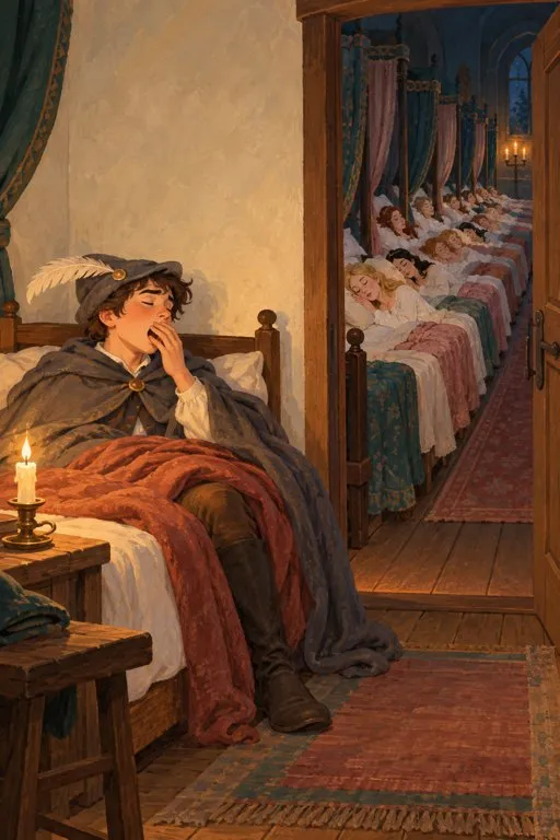 Illustration from page 4 of The Twelve Dancing Princesses: A Gentle Retelling