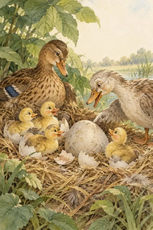 Illustration from page 3 of The Ugly Duckling: A Gentle Retelling