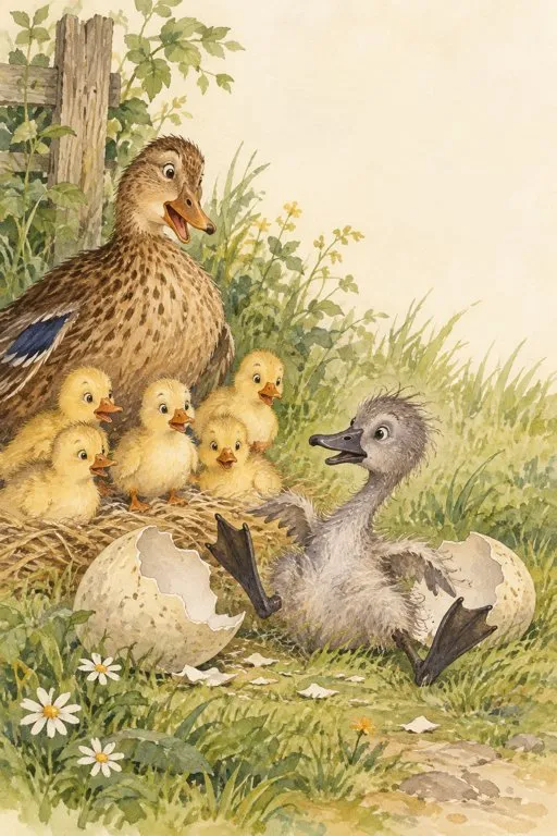 Illustration from page 4 of The Ugly Duckling: A Gentle Retelling