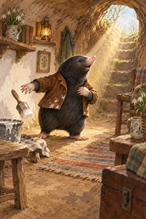 Illustration from page 2 of The Wind in the Willows: A Retelling for Curious Readers