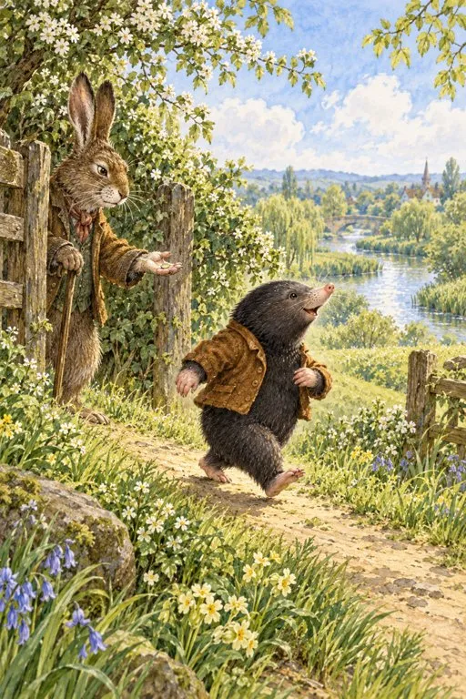 Illustration from page 3 of The Wind in the Willows: A Retelling for Curious Readers