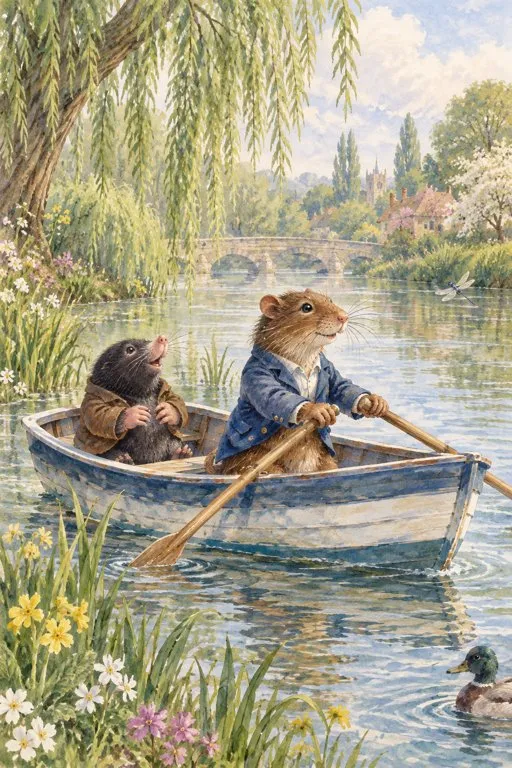 Illustration from page 4 of The Wind in the Willows: A Retelling for Curious Readers