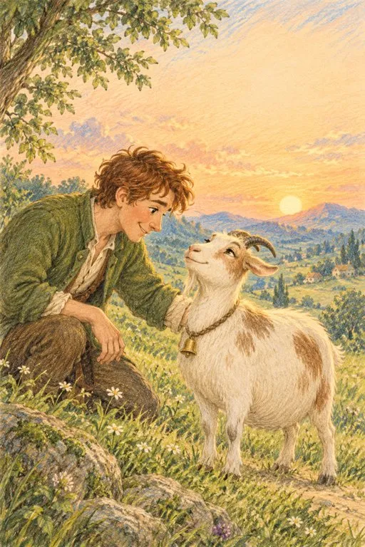 Illustration from page 3 of The Wishing-Table, the Gold-Donkey, and the Stick in the Sack: A Gentle Retelling
