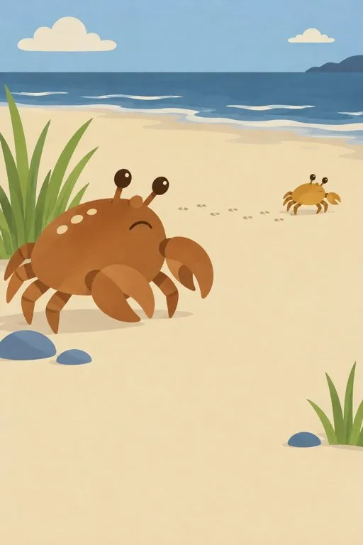 Illustration from page 3 of The Young Crab and His Mother: A Gentle Retelling