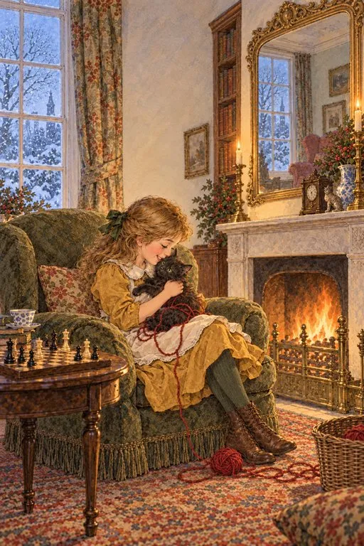 Illustration from page 2 of Through the Looking-Glass: A Retelling for Curious Readers