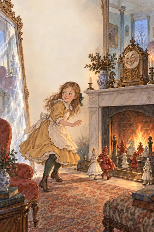 Illustration from page 3 of Through the Looking-Glass: A Retelling for Curious Readers
