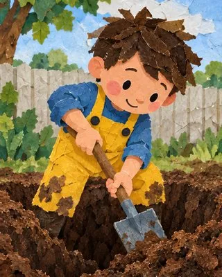 Illustration from page 2 of Tim's Big Dig