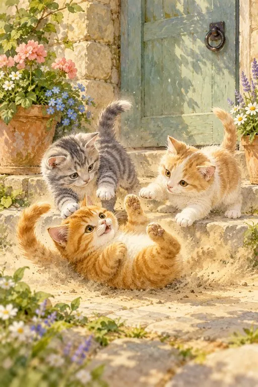 Illustration from page 2 of The Tale of Tom Kitten: A Gentle Retelling