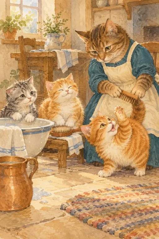 Illustration from page 4 of The Tale of Tom Kitten: A Gentle Retelling