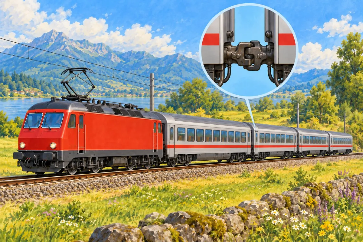 Illustration from page 2 of Trains on the Move