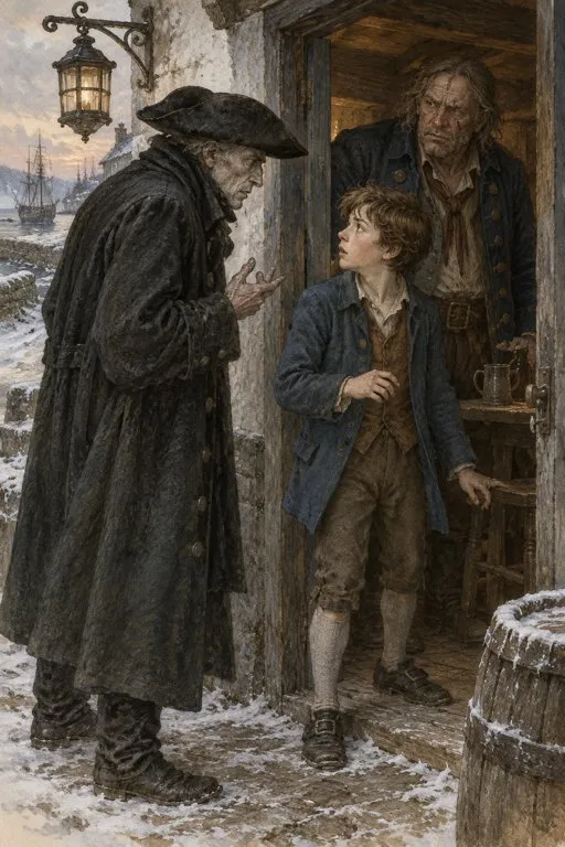 Illustration from page 5 of Treasure Island: A Retelling for Curious Readers