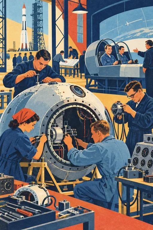 Illustration from page 2 of Yuri Gagarin: One Orbit Around Earth